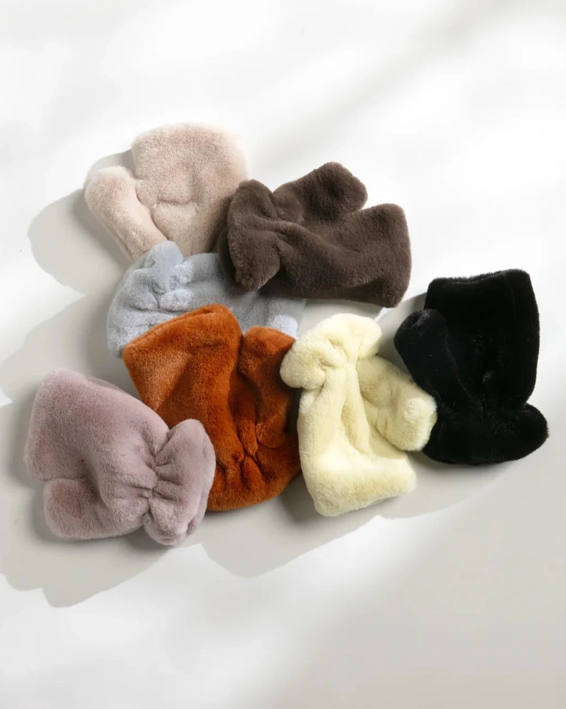 Faux Fur Fingerless Gloves