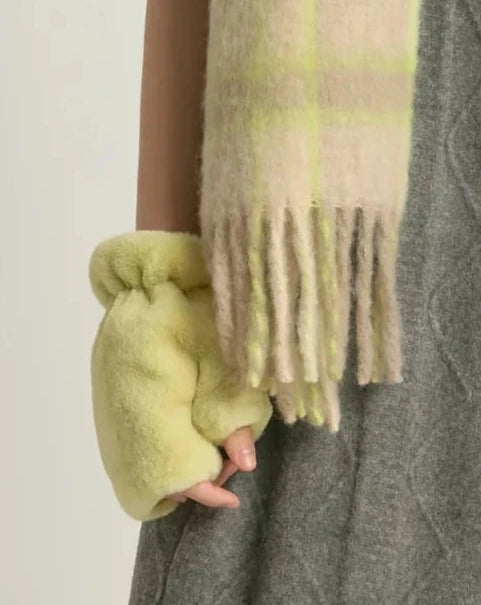 Faux Fur Fingerless Gloves