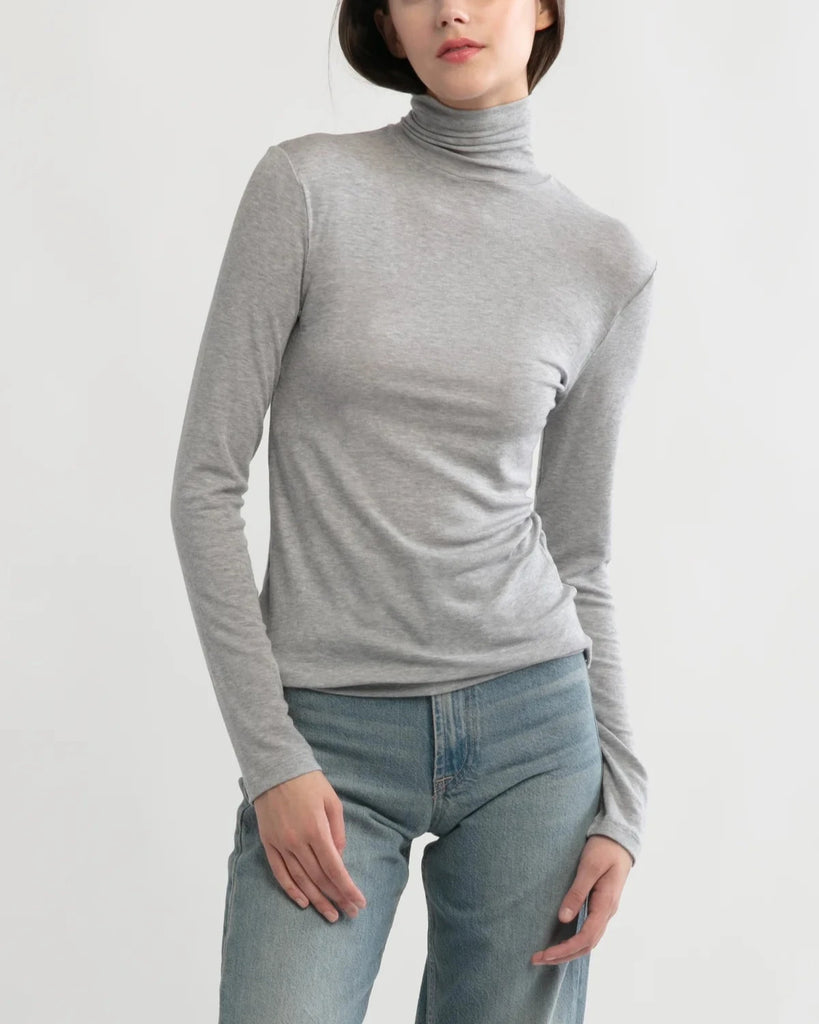 Stretch Tercel High Neck Top