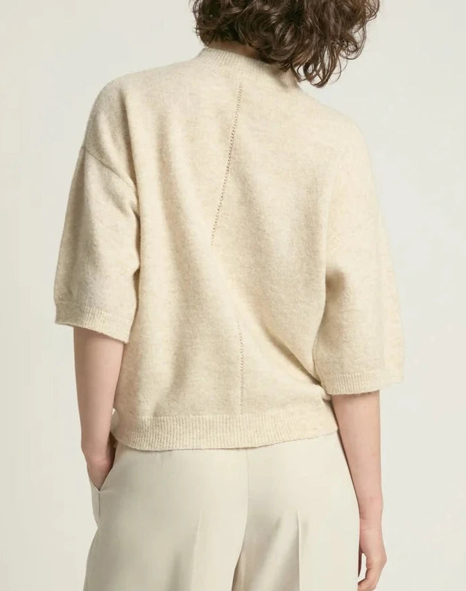 Martha Mockneck Sweater in Beige