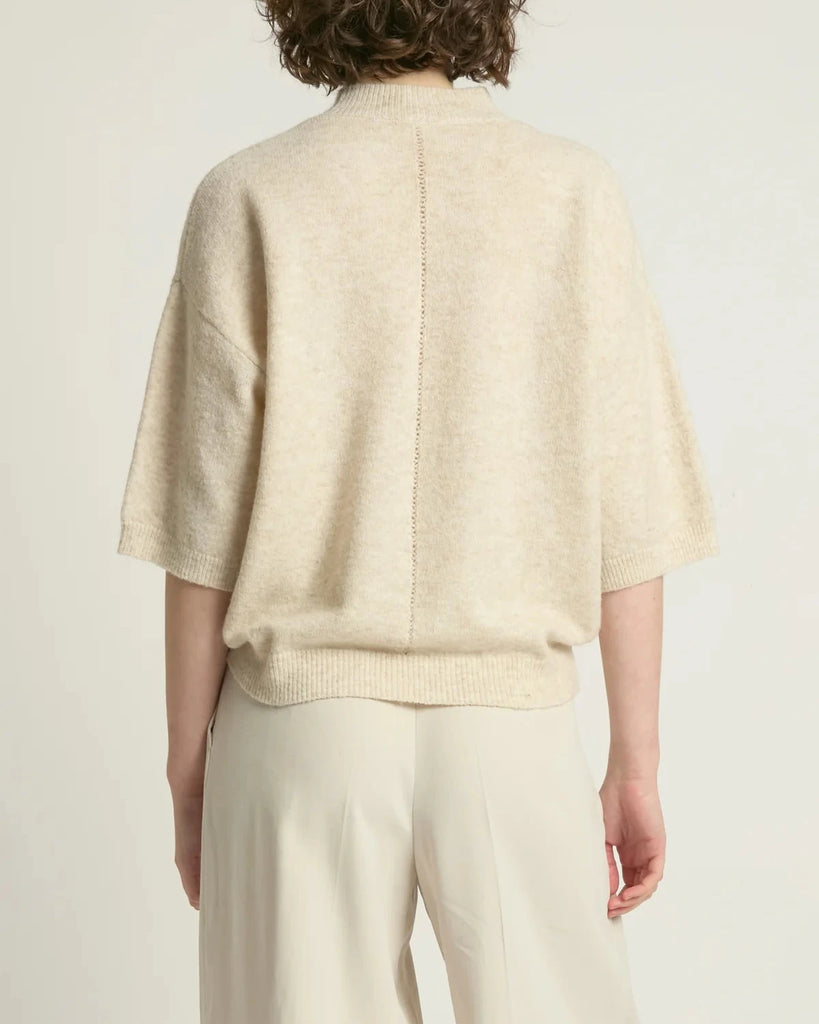 Martha Mockneck Sweater in Beige