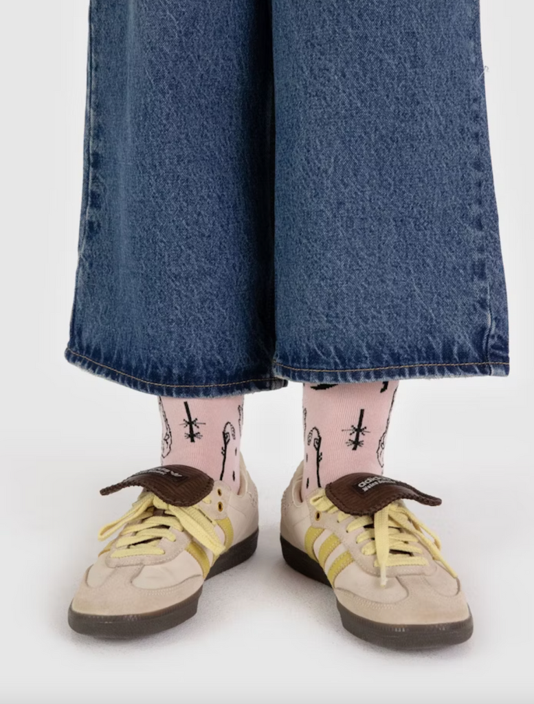 Baggu Crew Sock in Ballet Icons