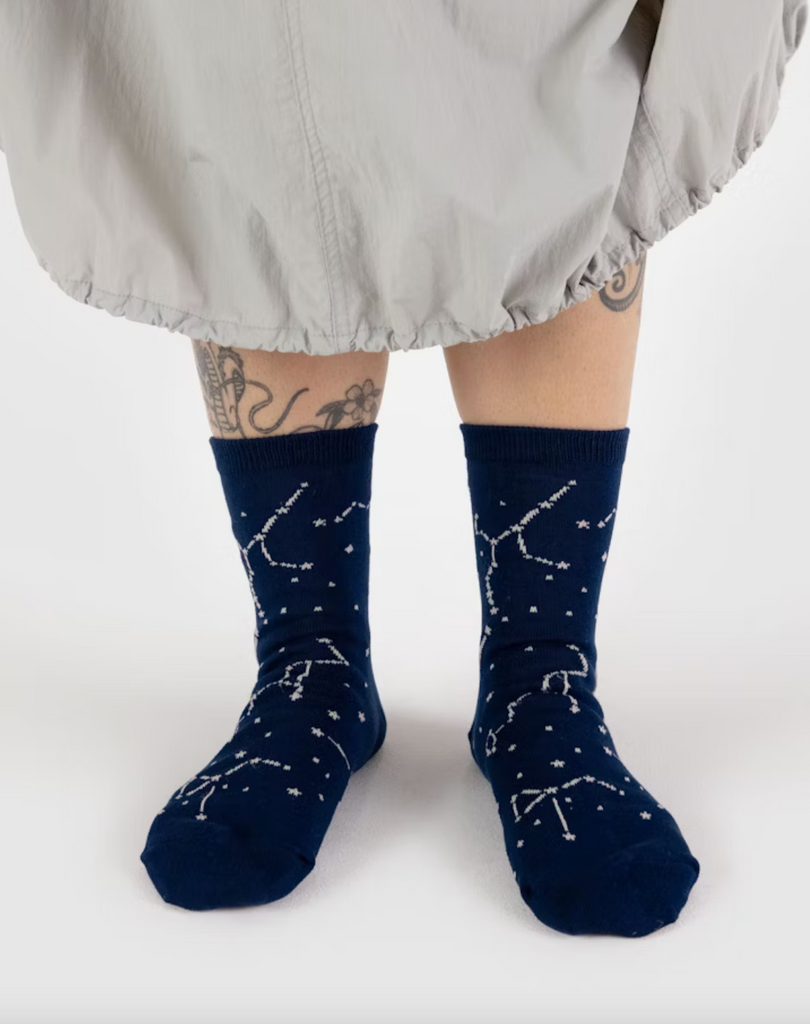 Baggu Crew Sock in Constellation Midnight