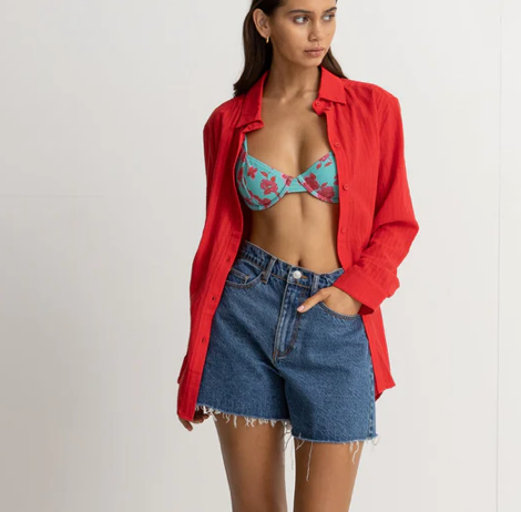 Inferna Beach Shirt in Red