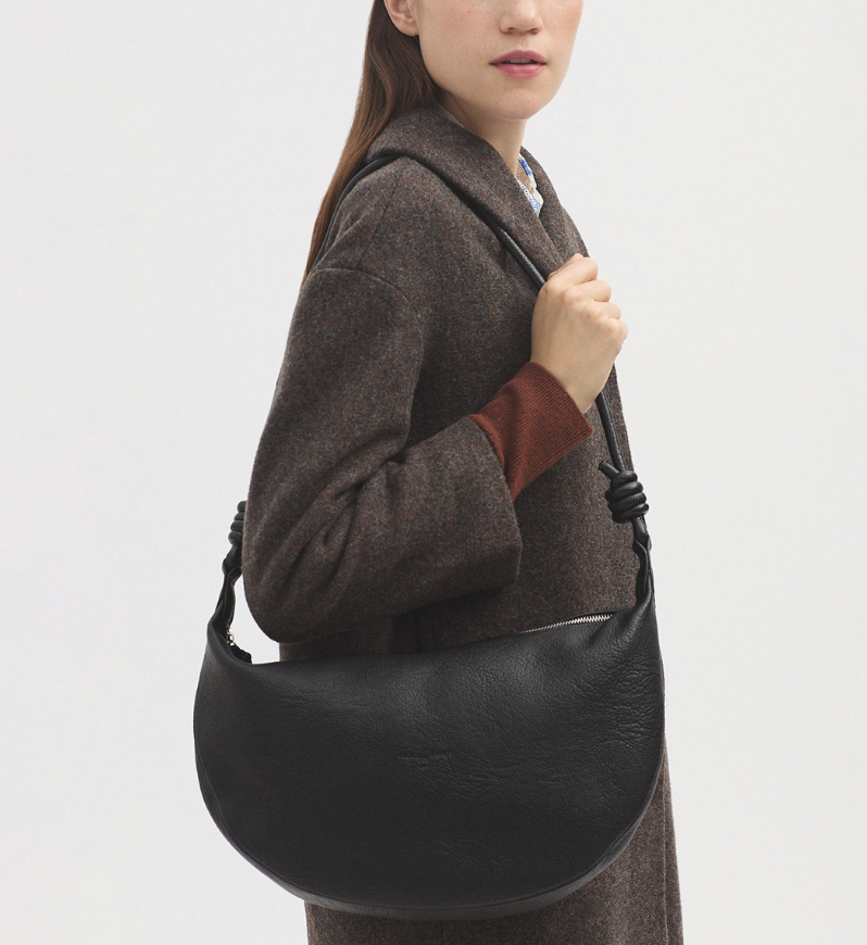 Ecoleather Crossbody Bag in Black