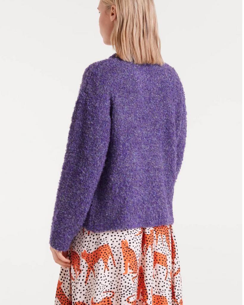 Chunky Knit Sweater in Purple