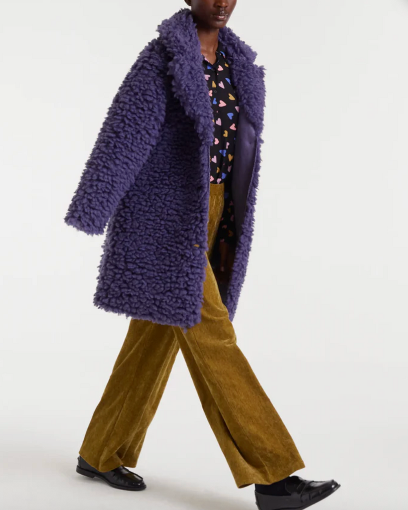 Chenille Trousers in Olive Green