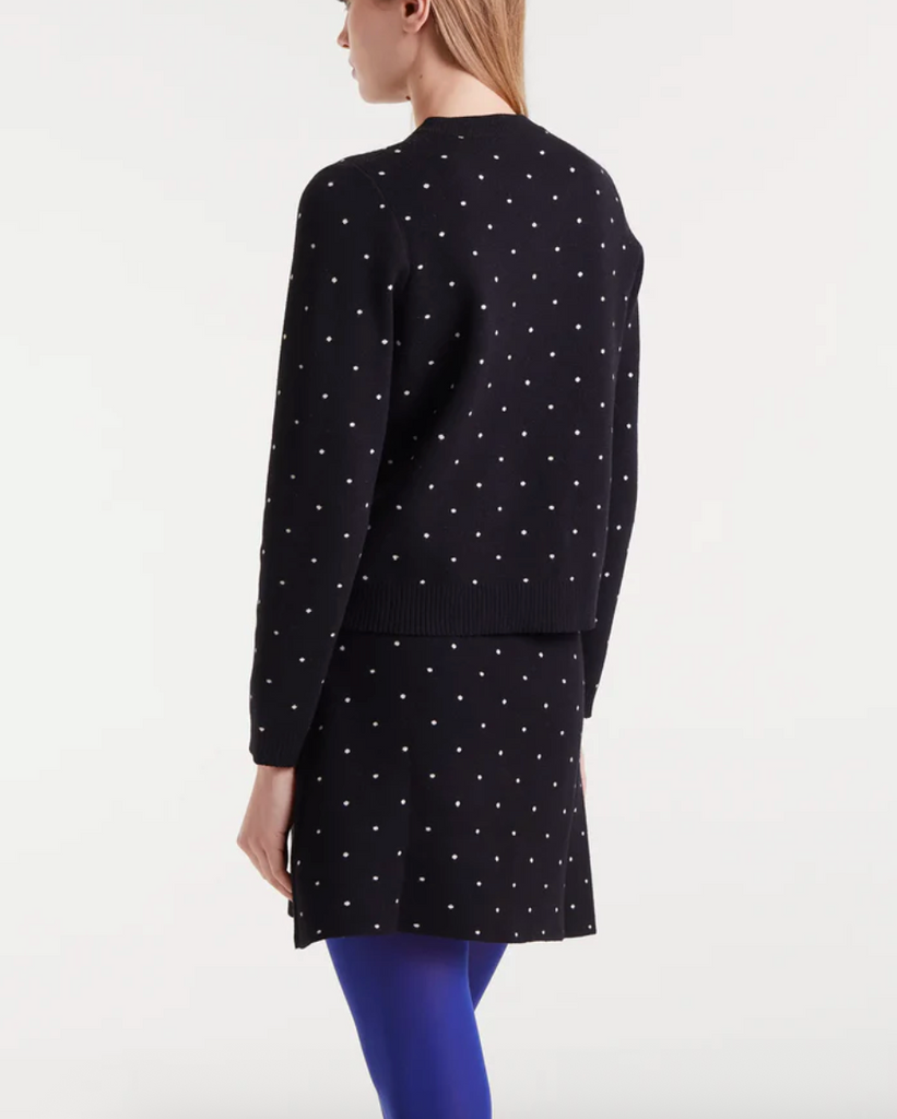 Polka Dot Cardigan in Black