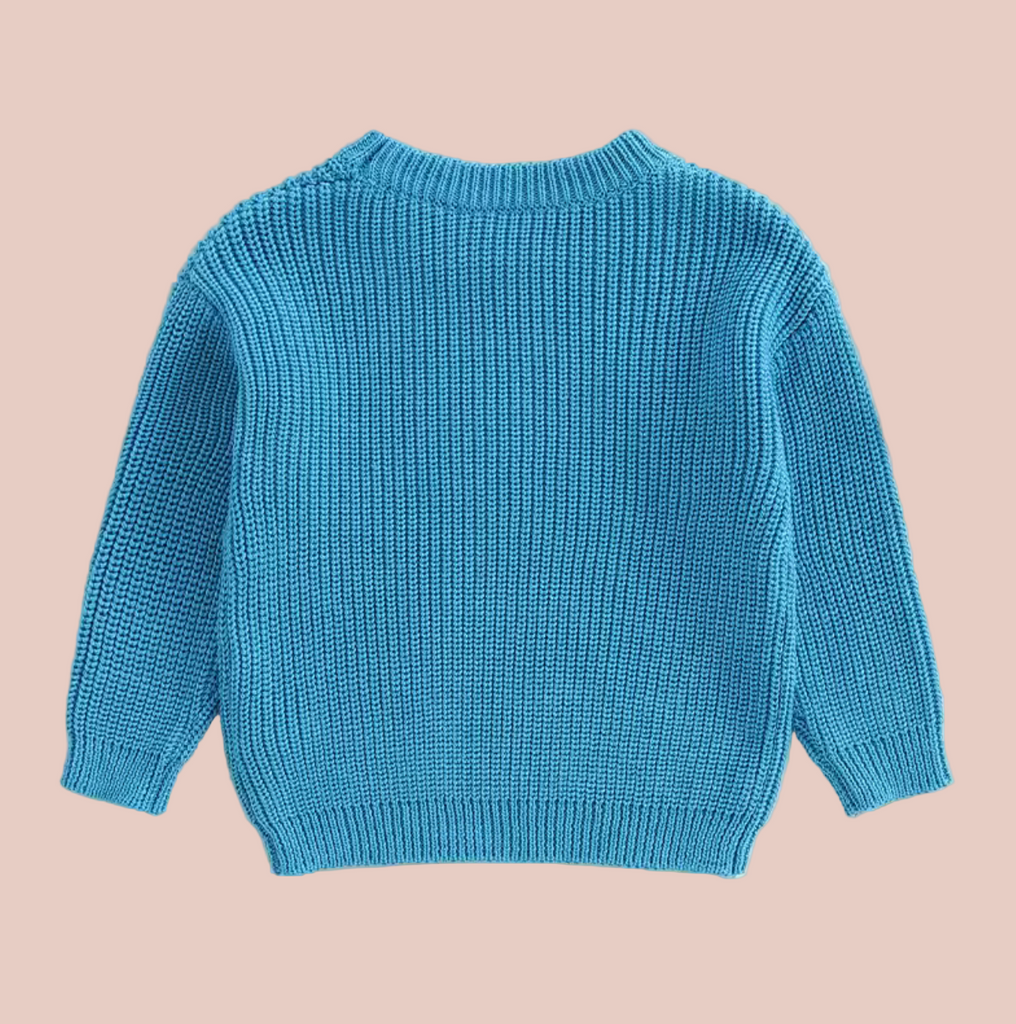 Classic Cotton Sweater in Sky Blue