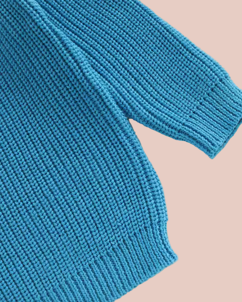 Classic Cotton Sweater in Sky Blue