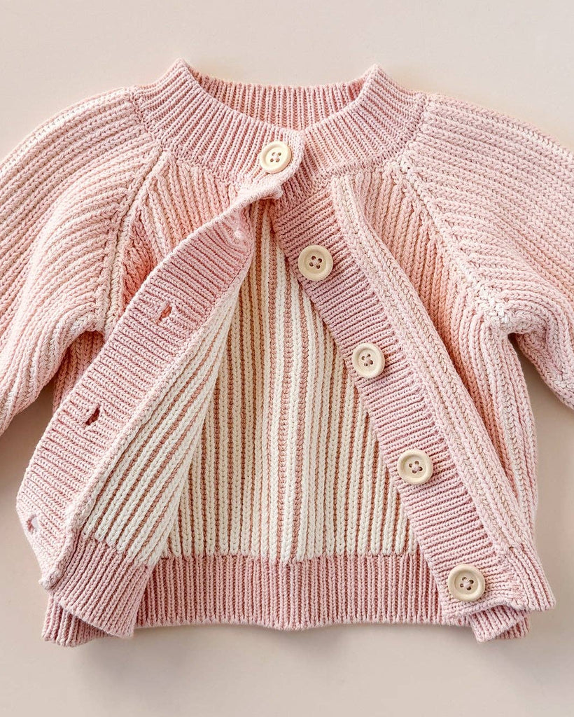 Brioche Cardigan in Blush