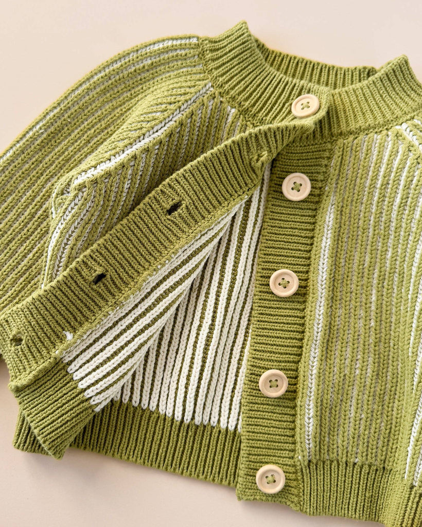 Brioche Cardigan in Green