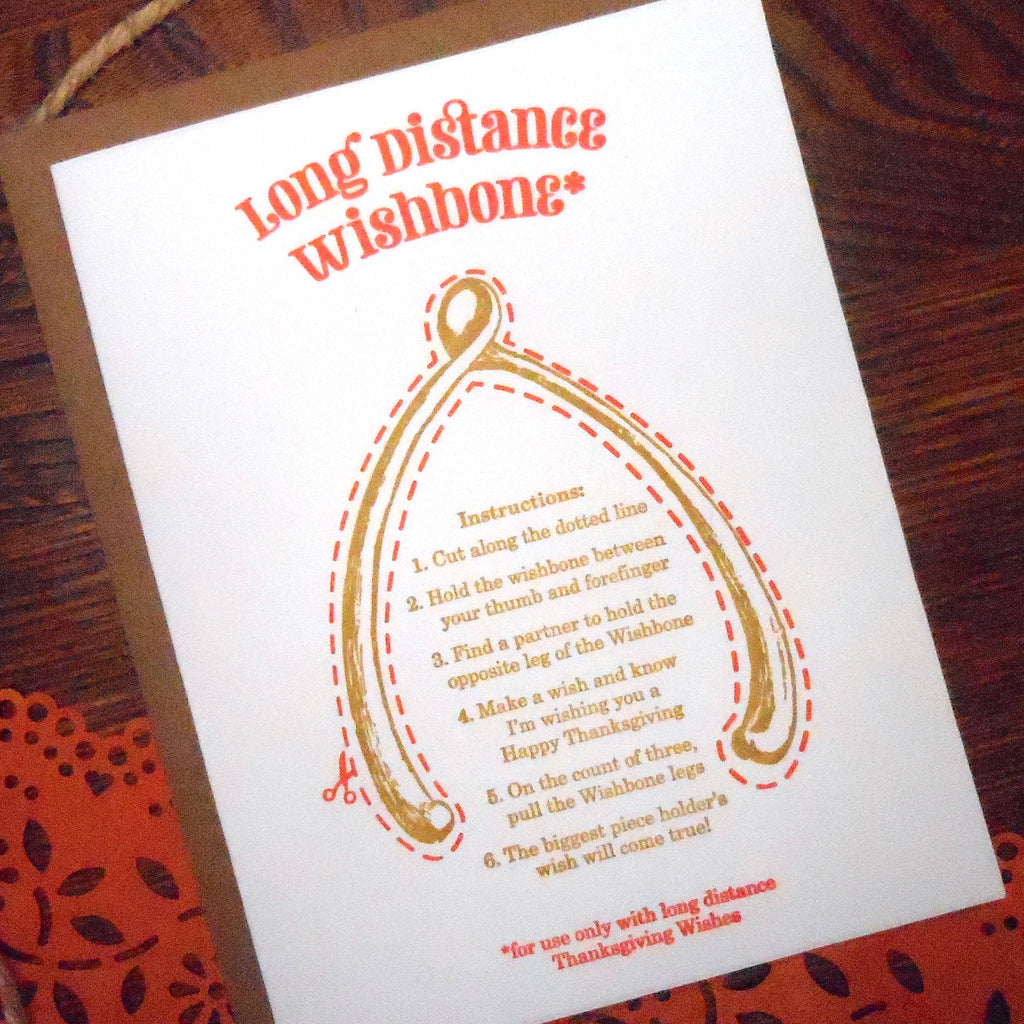 Long Distance Wishbone Card