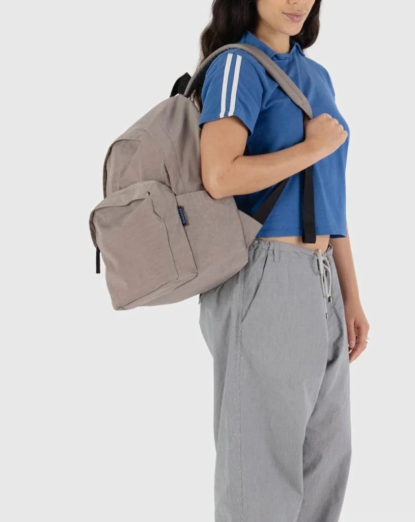 Large Nylon Backpack in Dove