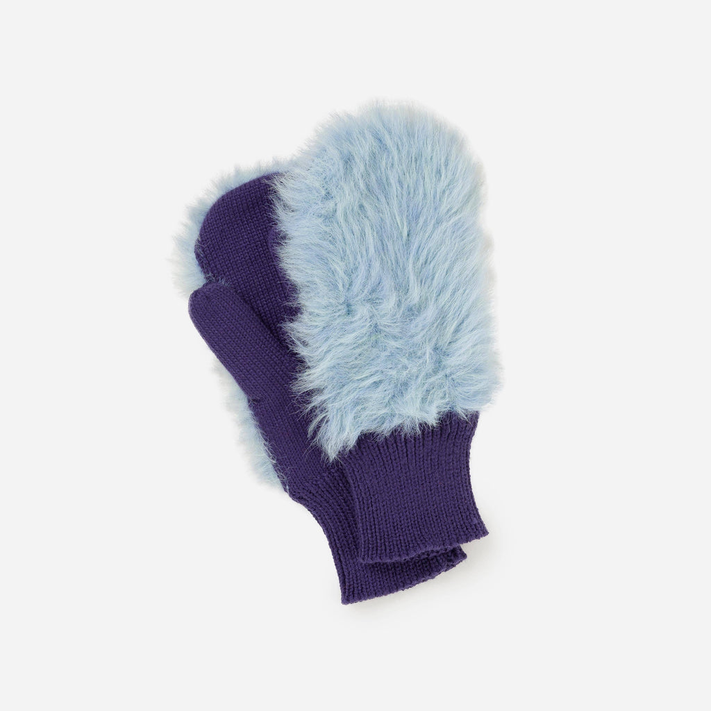 Faux Fur Knit Mittens