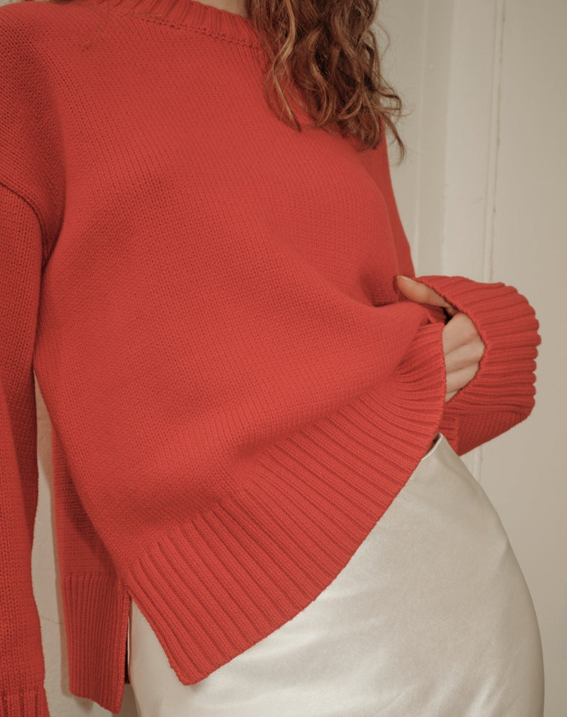 Asher Sweater in Cherry Red