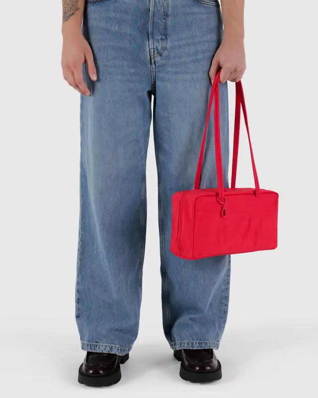 Nylon Bowler Bag in Candy Apple