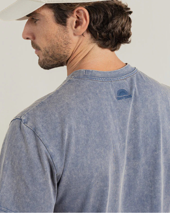 Awake Band Tee in Indigo