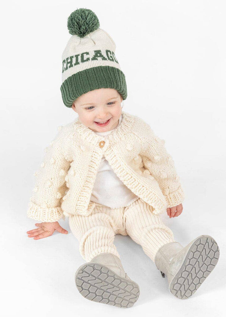 Toddler Chicago Pom Beanie in Green