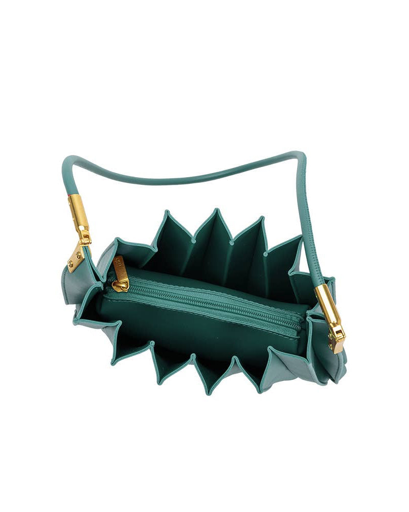 Carrie Pleated Bag in Peacock