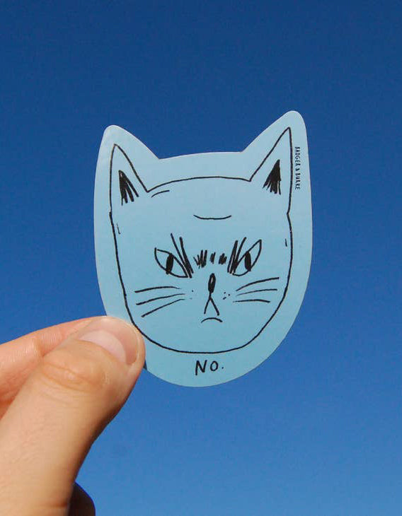 Snitty Kitty "No" Sticker