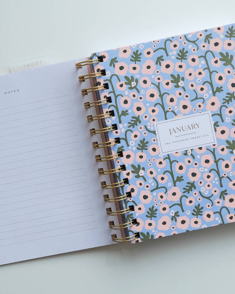 2026 Pocket Size Planner in Coral Floral