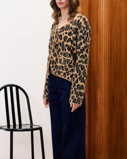 Begonia Cardigan in Leopard