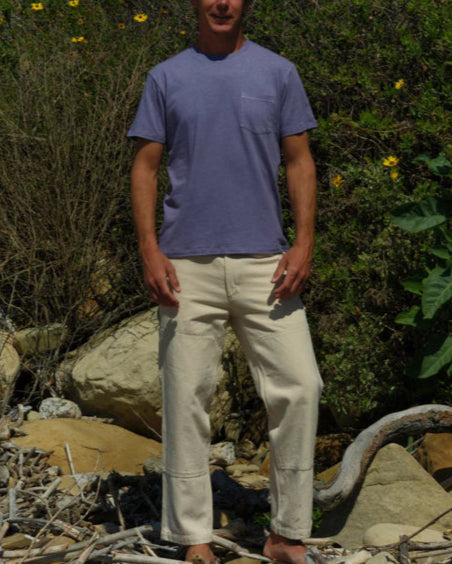 Hemp Pocket Tee in Lavender Blue