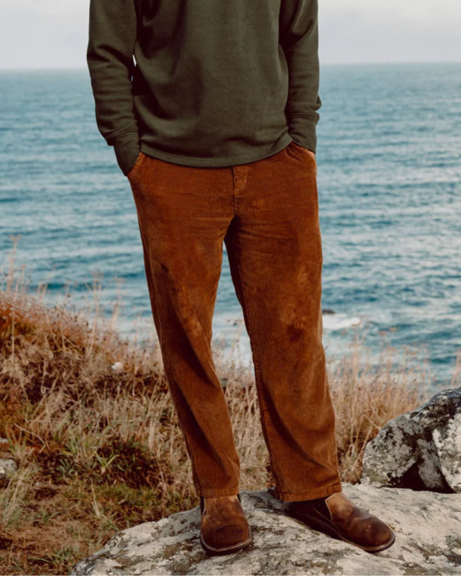 Boat Pants in Brown Corduroy