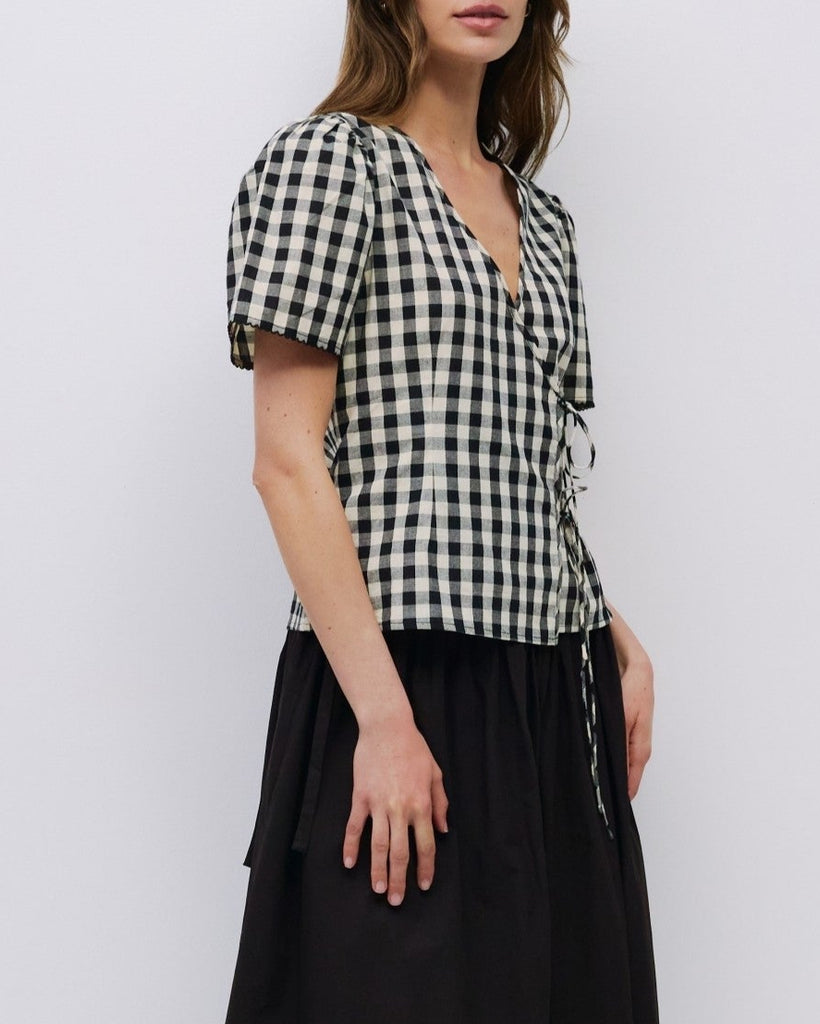 Bridget Top in Cream/Black