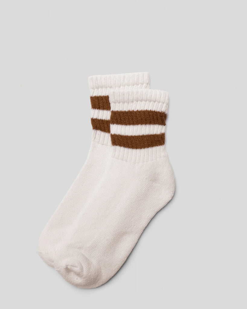 Mono Stripe Quarter Crew Socks