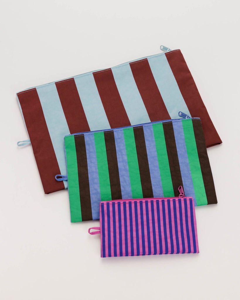 Go Pouch Set in Vacation Stripe