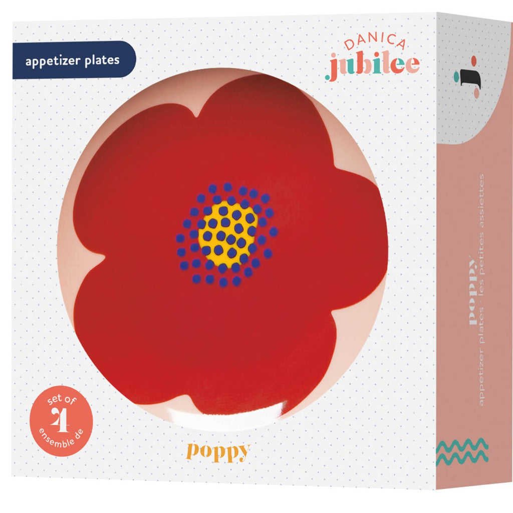 Poppy Appetizer Plates Set