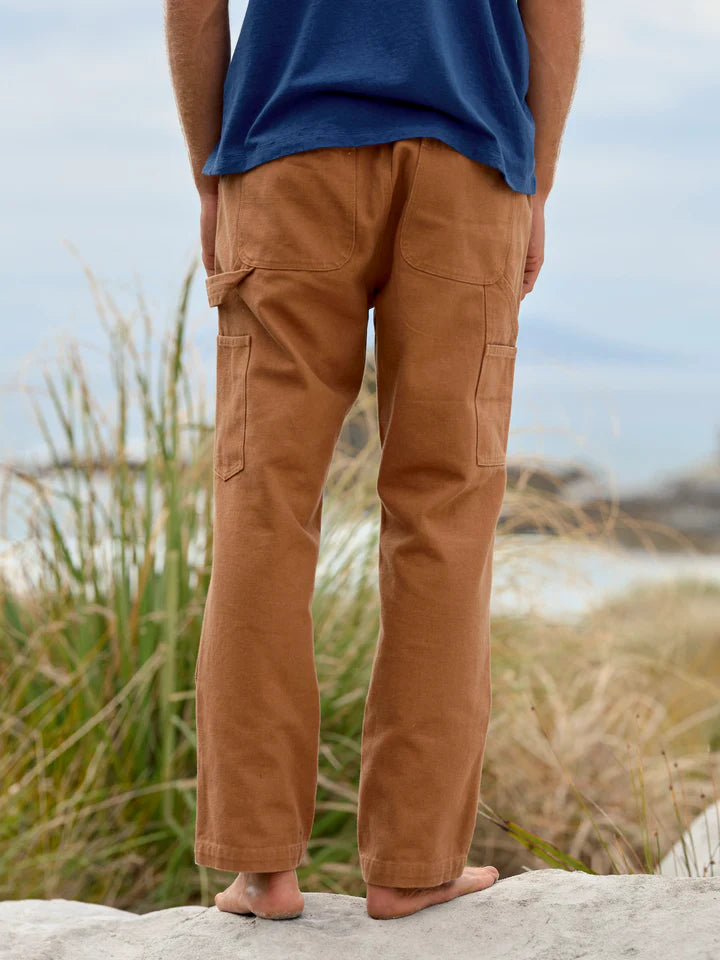 Canvas Work Pants in Almond