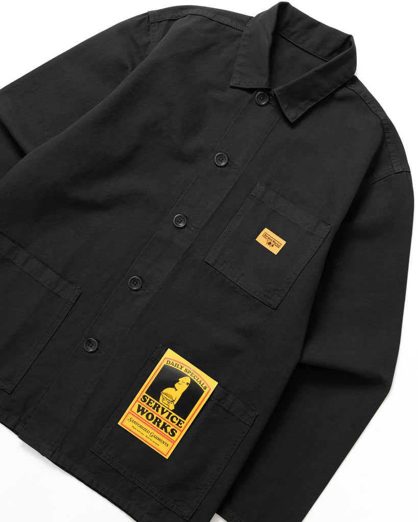 Canvas Chore Shirt in Black