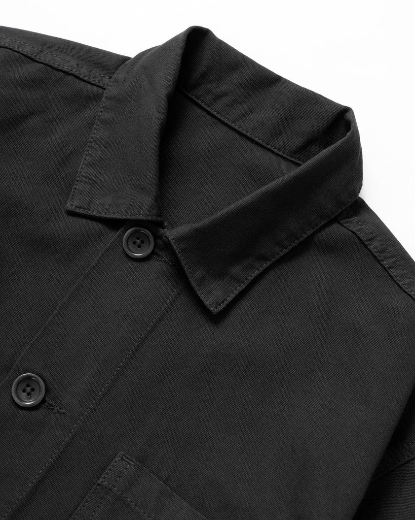 Canvas Chore Shirt in Black