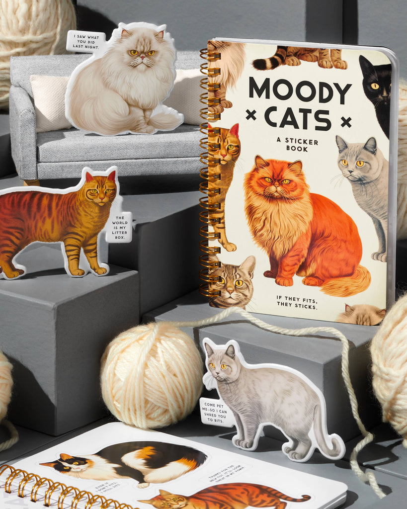 Moody Cats Sticker Book