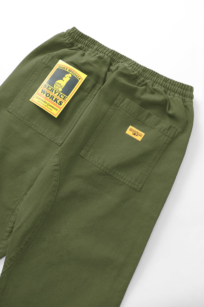 Canvas Chef Pant in Olive