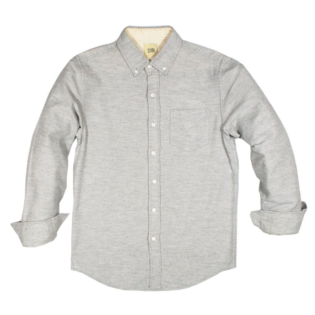 Brushed Flannel Shirt in Grey