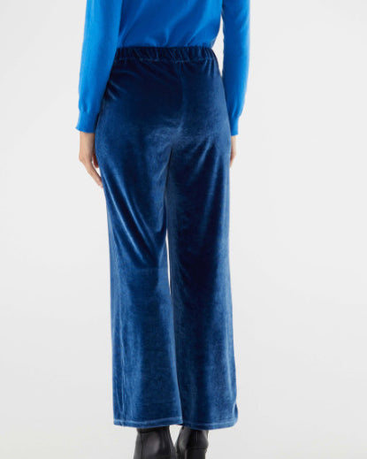Eva Velvet Pants in Blue