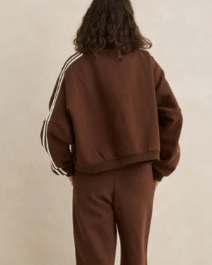 Contrast Sweatshirt in Brown