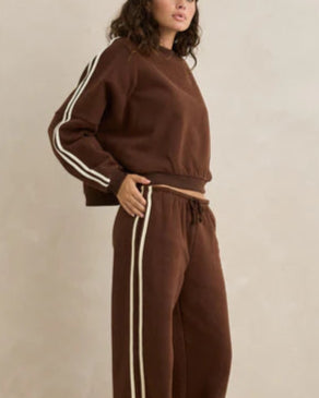 Contrast Sweatshirt in Brown