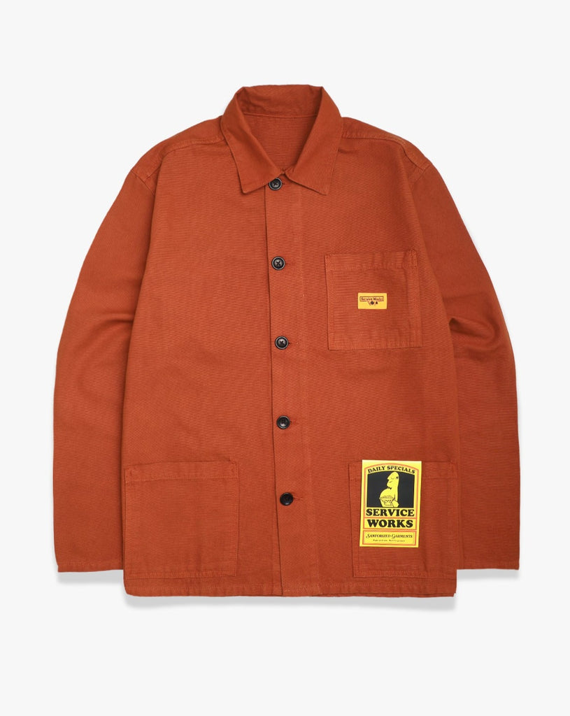 Canvas Coverall Jacket in Terracotta