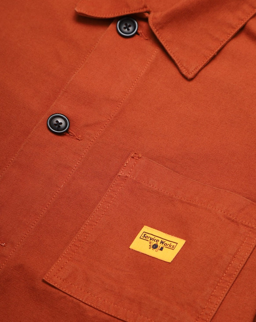 Canvas Coverall Jacket in Terracotta