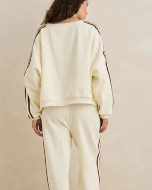 Contrast Sweatshirt in Cream