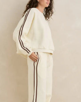 Contrast Sweatshirt in Cream