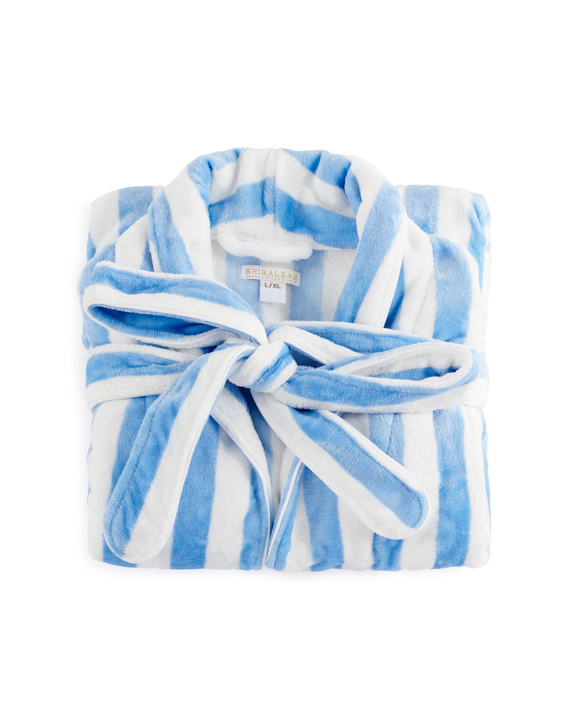 Helena Stripe Robe in Sky