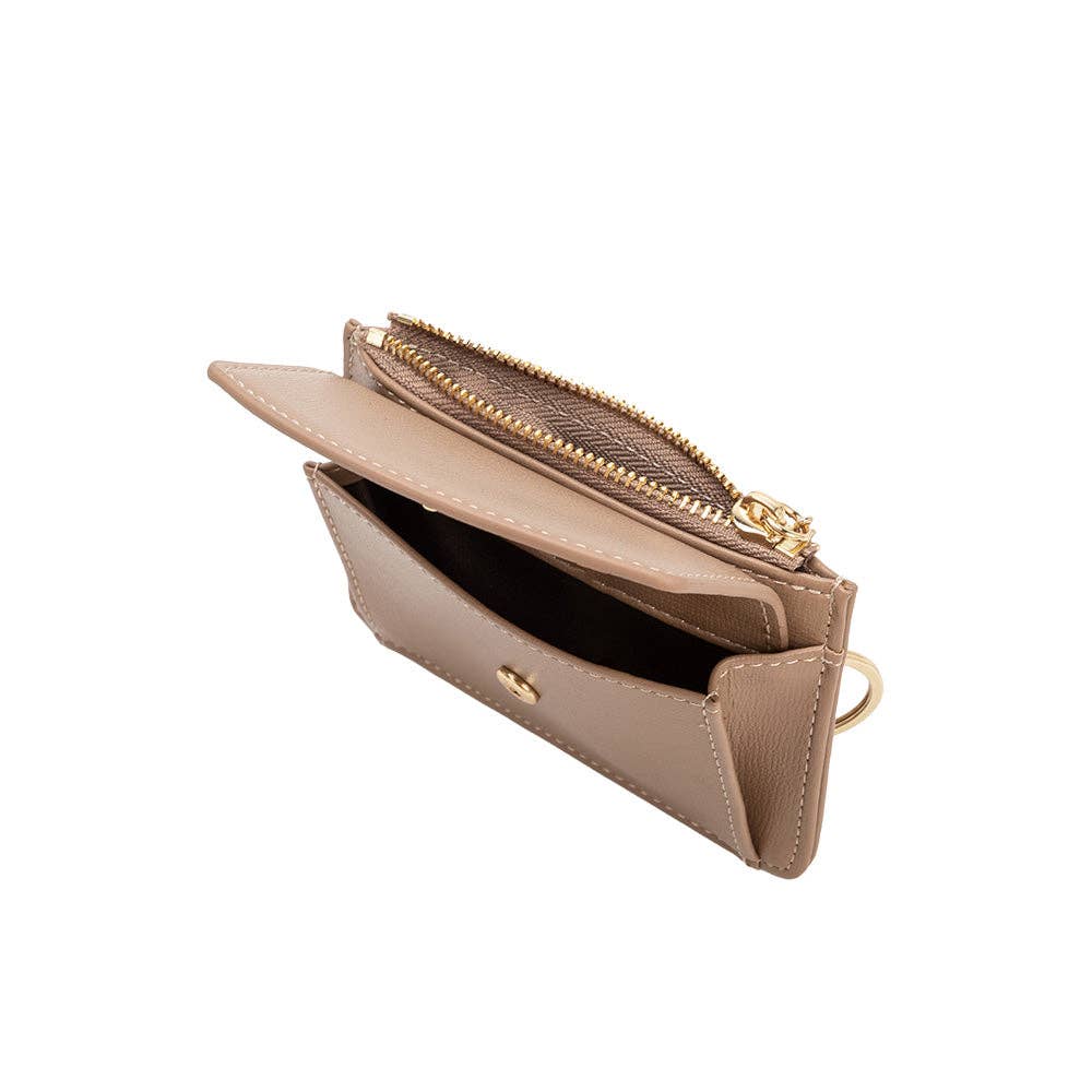 Kara Vegan Wallet in Nude