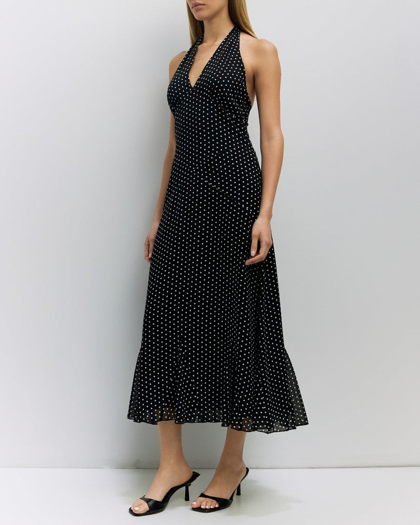 Angelina Dress in Black/White