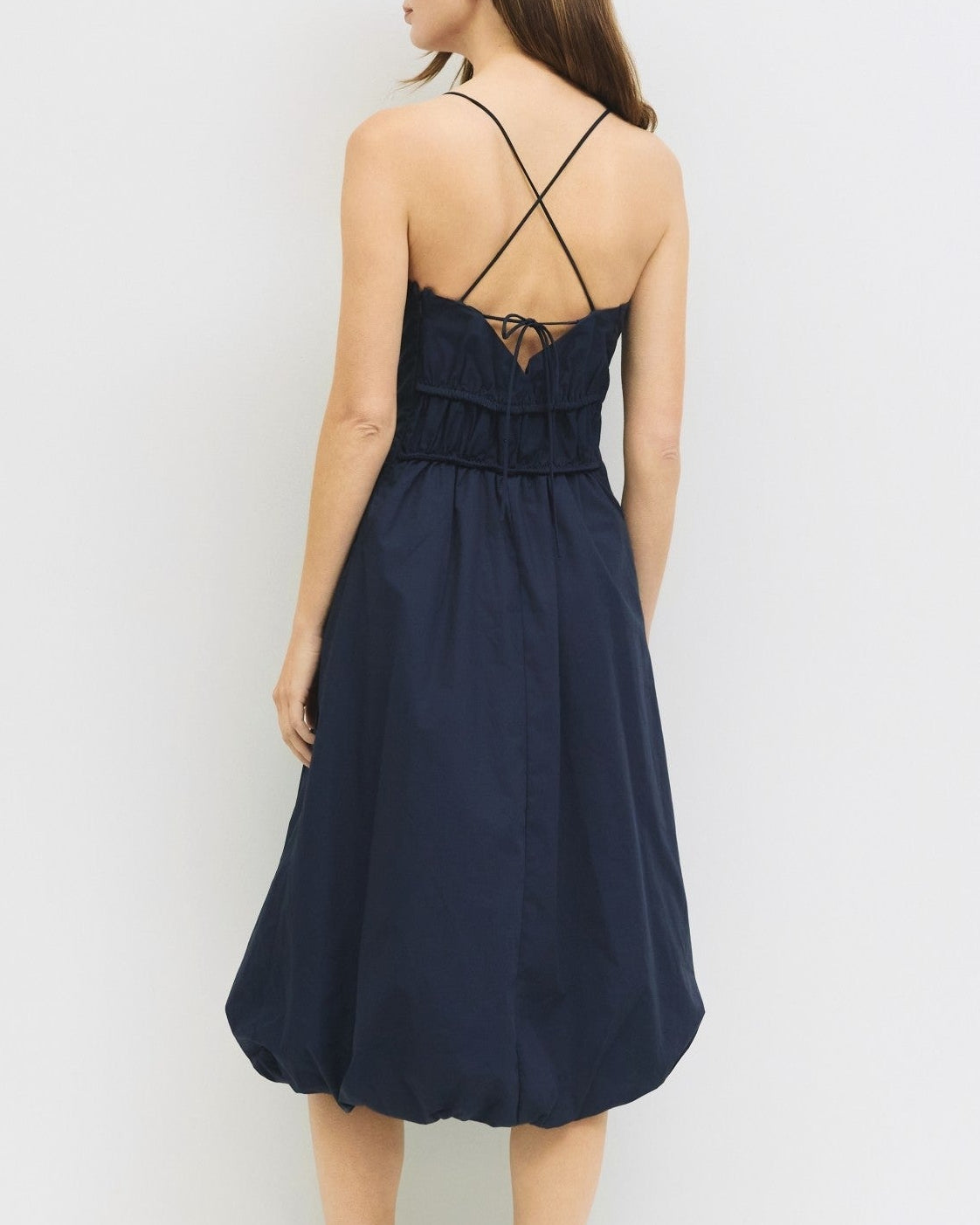 navy blue bubble dress Ella in You know it's your duty aesthetic New / 1 Color:Black & Purple Leaf